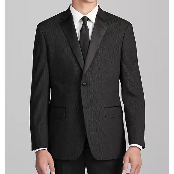 46R JOS A BANK Tailored Fit Satin Lapel Dinner Jacket Blazer C070556‎ - Picture 3 of 10